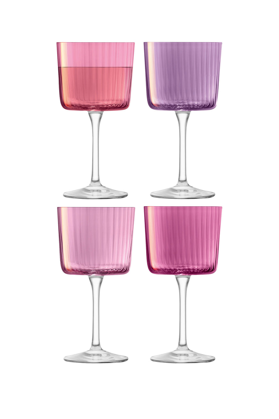 Gems Jade 4’lü Bardak Seti El Yapımı Fluted Desenli 400 ml