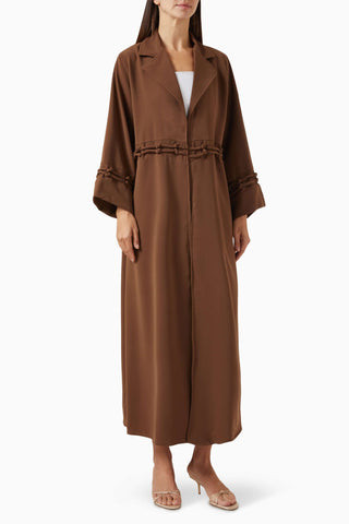 Rahat Yapısı ile Notch Yaka Abaya ve Sheila Kullanışlı ve Şık Seçenek