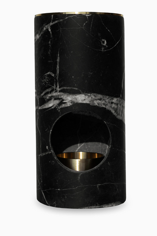 Nero Yağ Brülörü, Siyah Mermer & Pirinç, El İşçiliği & Zarif Tasarım