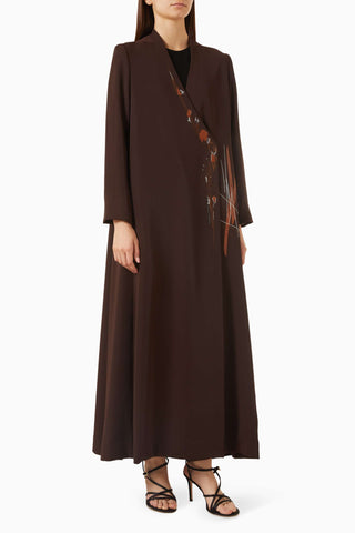 Şık ve Rahat Elbise Tasarımı ile Modern İşlemeli Abaya