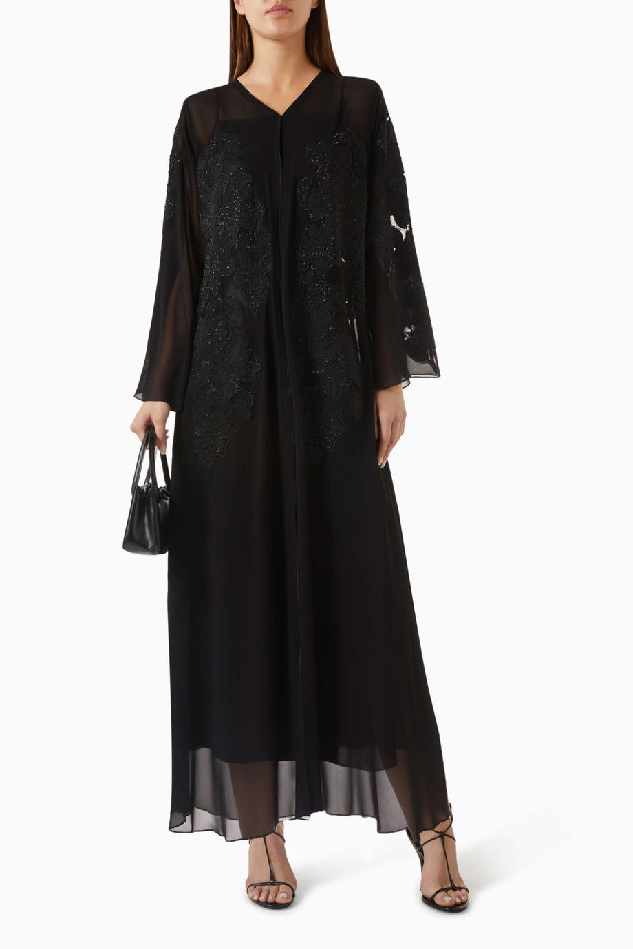 Şık Dantelli Aplike Abaya ile Rahat ve Modest Tarzı Yakalayın