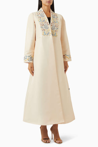 Şık Kolları Nakışlı A-Line Abaya ile Günlük Modest Tarzınızı Tamamlayın