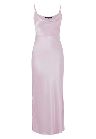 Trixie Desenli Midi Elbise, Slim Fit, Hafif Kumaşlı