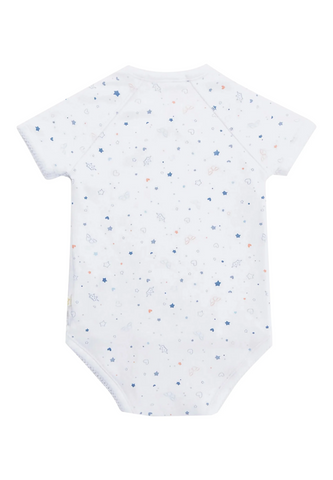 Bebek Tulum Yıldız ve Taç İşlemeli %100 Pima Pamuk, Sarma Model