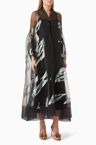 Işıltılı Organza Açık Ön Abaya ile Şıklığı ve Rahatlığı Yaşayın