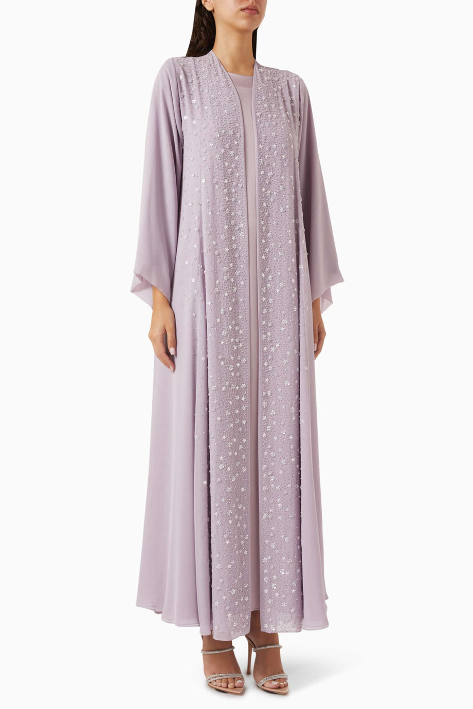 Şık İşlemeli Abaya Seti İle Zarafetinizi Yansıtın Yüksek Kalite Double Chiffon
