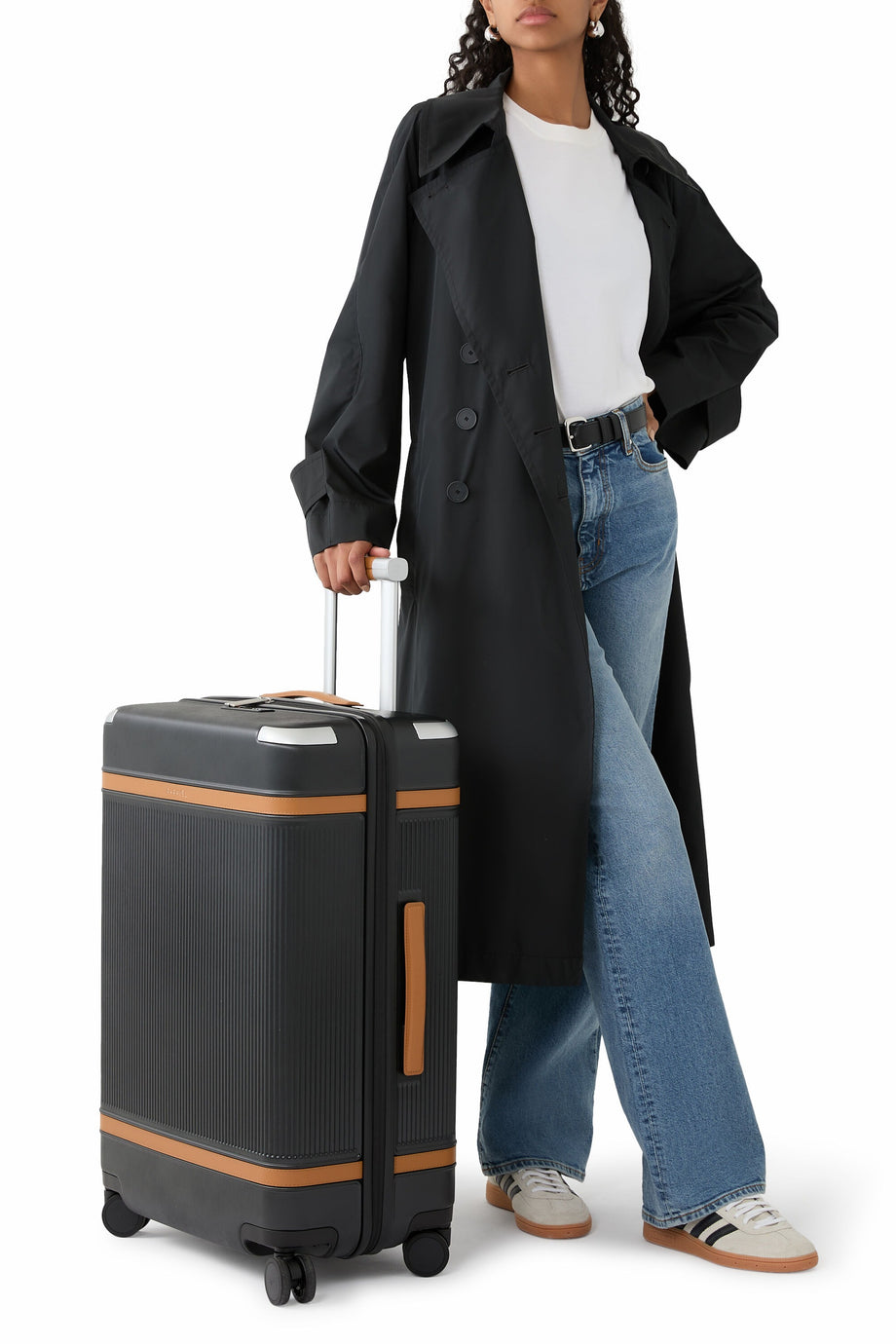 Aviator Grand Luggage Kumtaşı Siyahı, Büyük Bavul, Geri Dönüştürülmüş Malzeme