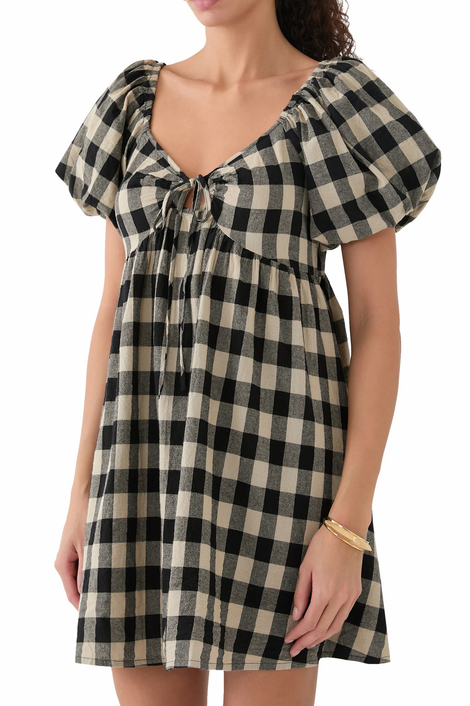 Joanna Gingham Mini Elbise Zamansız Şıklık ve Çekici Detaylar