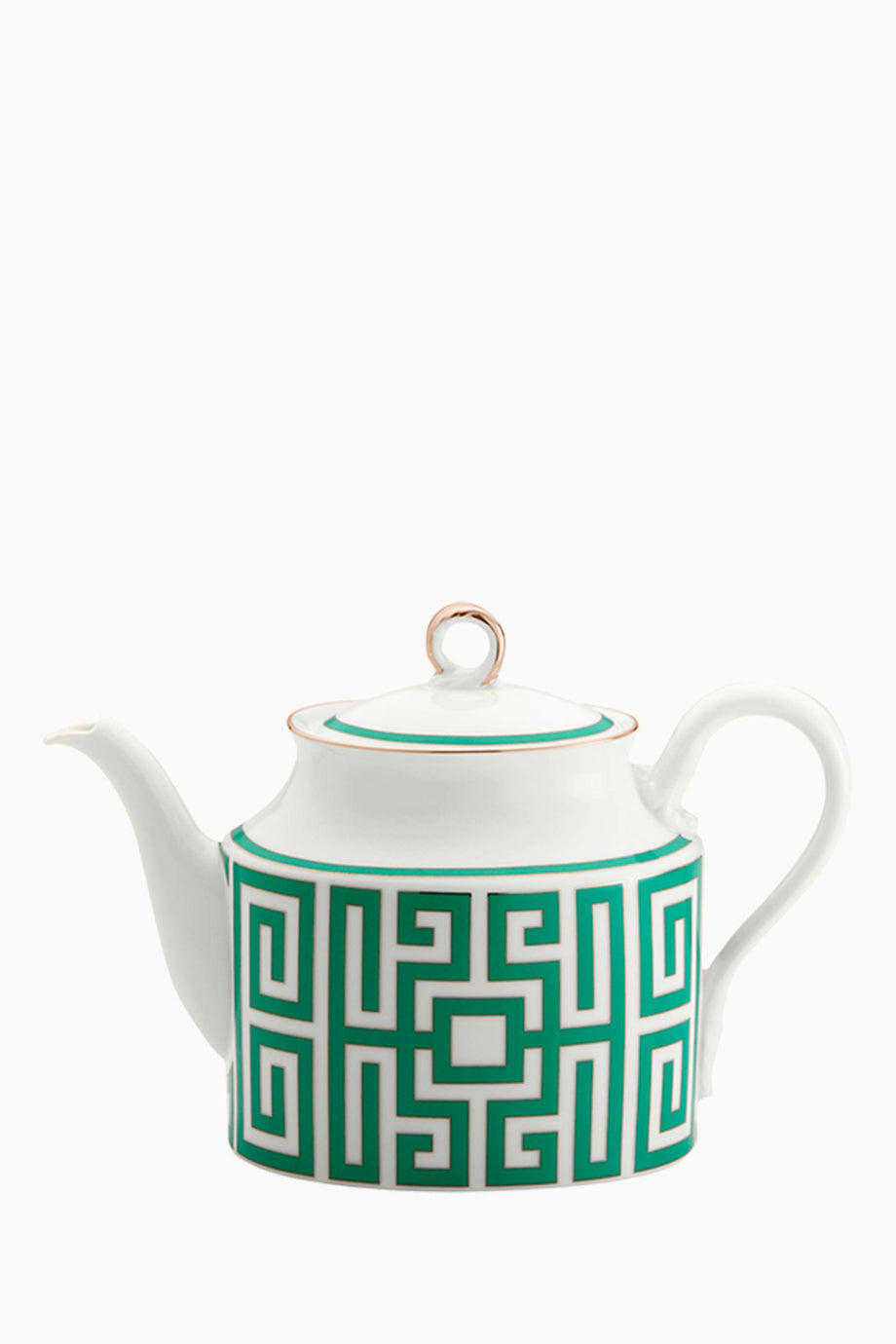 Gümüş Kaplama Labirinto Çaydanlık Porselen, 900ml, Altı Kişilik Filtreli Tasarım