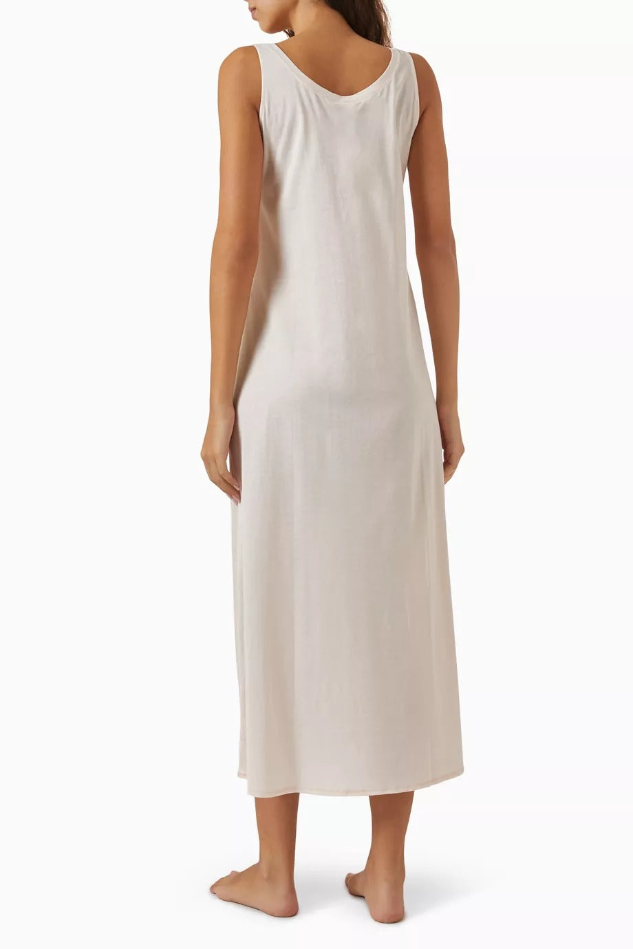 Pima Pamuklu Uzun Atlet Gecelik Açık Pembe Lüks Tasarım