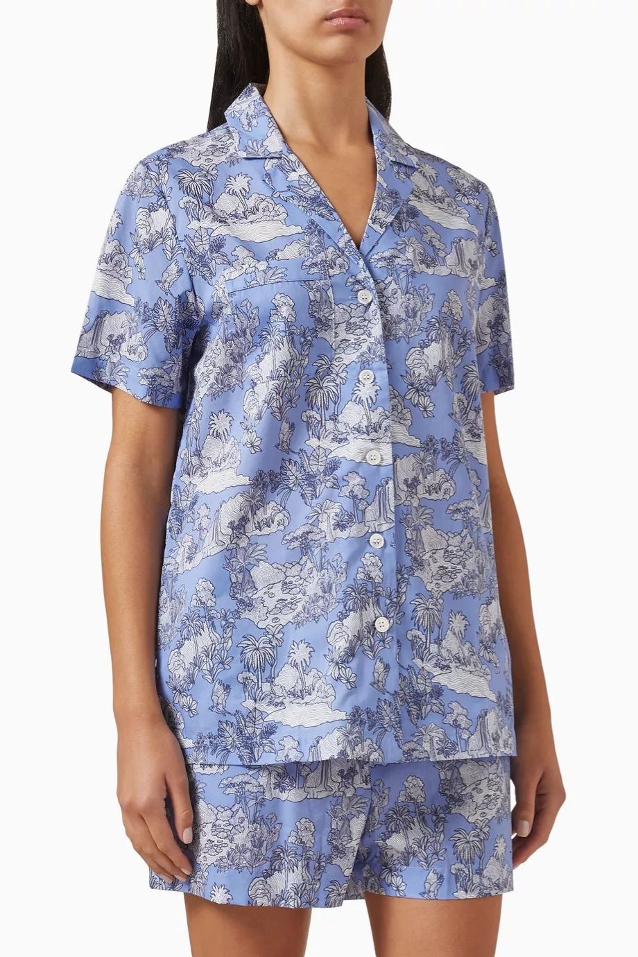 Ledbury Pamuklu Şortlu Pijama Takımı Floral
