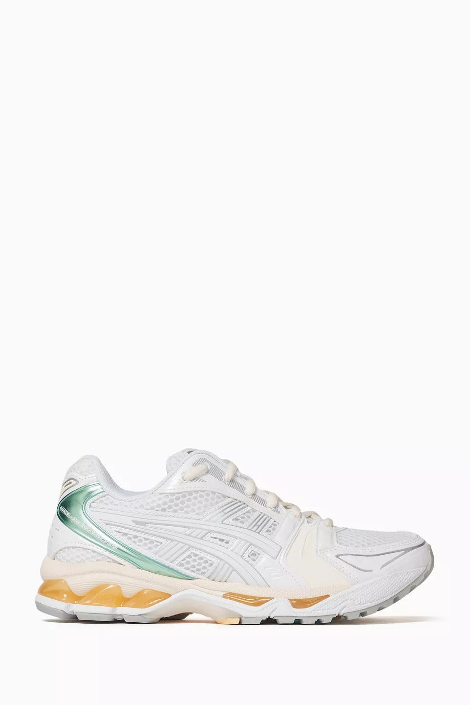 Gel-Kayano 14 Beyaz Deri Mesh Sneaker Y2K Stil, GEL Taban Konfor ve Stabilite