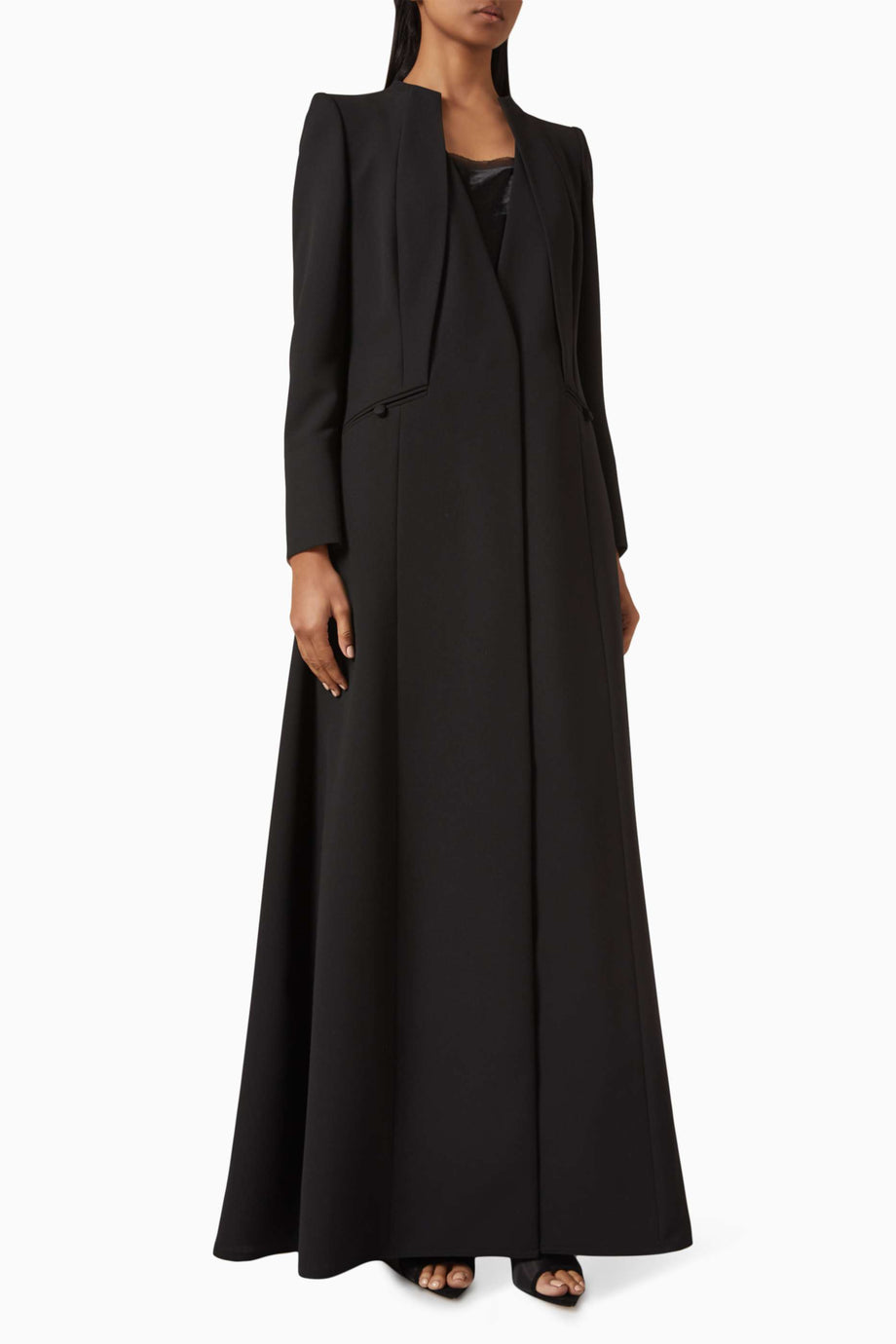 Zarif Blazer Yaka Abaya ile Kalıcı Şıklığı Yakalayın