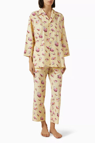 Casablanca Helios Pamuk-İpek Pijama Seti Desenli ve Lüks Tasarım