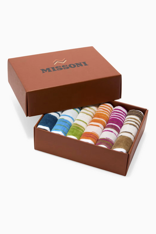 Fiametta Pamuklu Yüz Havlusu 6’lı Set, Missoni Home, Lüks & Şık Tasarım