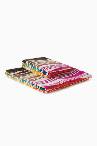 Fiammetta Havlular 2’li Set, Soyut Zikzak Desenli, Modern & Yumuşak, Lüks Pamuk