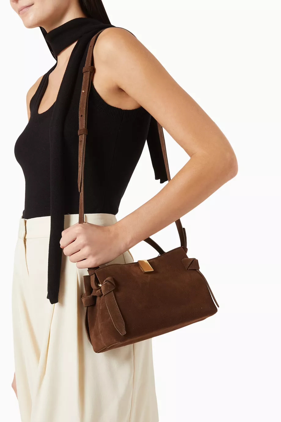 İtalyan Süet Gyoza Mini Çanta, Zarif & Kompakt, Çok Yönlü