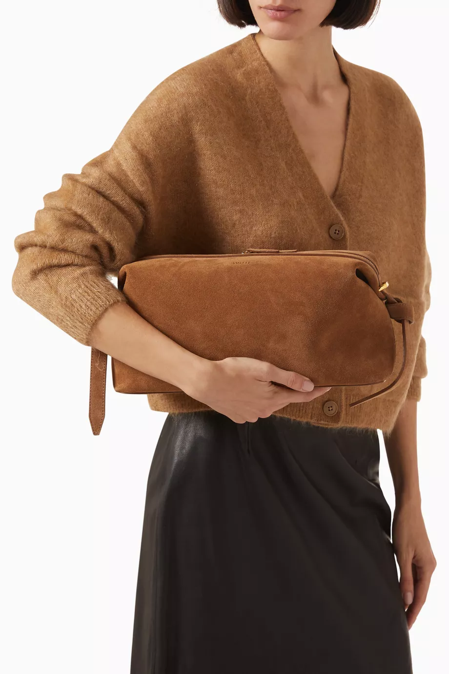 Yuzefi Brioche Duffle Çanta, Çakıllı Deri, Günlük & Seyahat