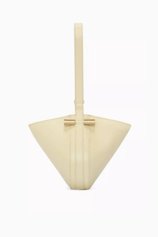 Mini Dia Çanta Fildişi Deri, Üst Sap & Modern Minimalist Tasarım
