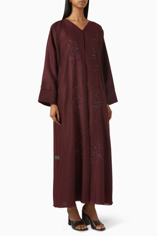 3D İplik Nakışlı Kaftan Şık Tasarım ve Konfor ile Her Ortama Uygun