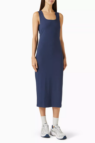 Pose Scoop Midi Elbise, Esnek & Rahat, Günlük Şıklık