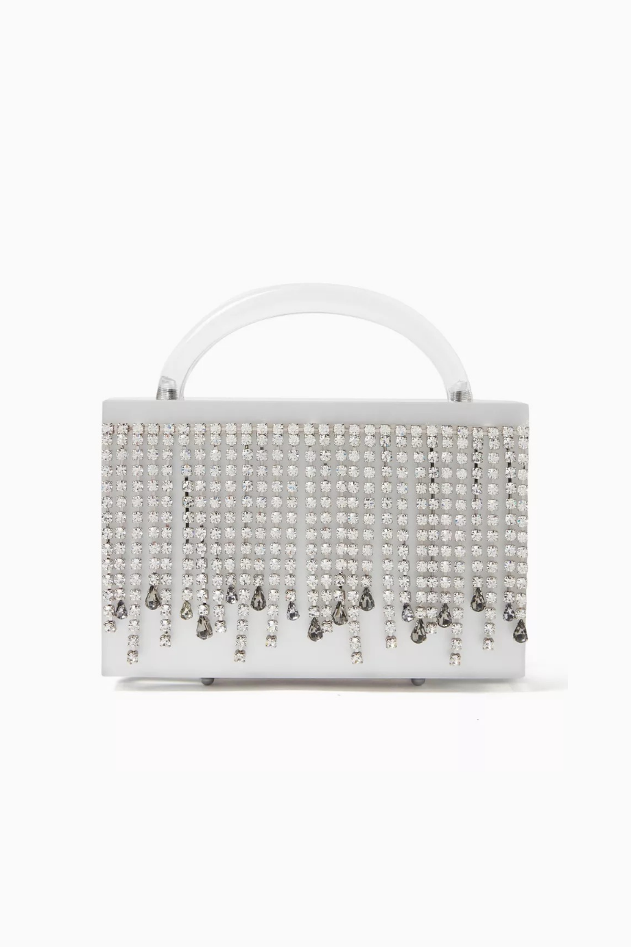 Minelli Clutch Metalik Akrilik & Kristal Püsküllü Işıltılı Gece Çantası