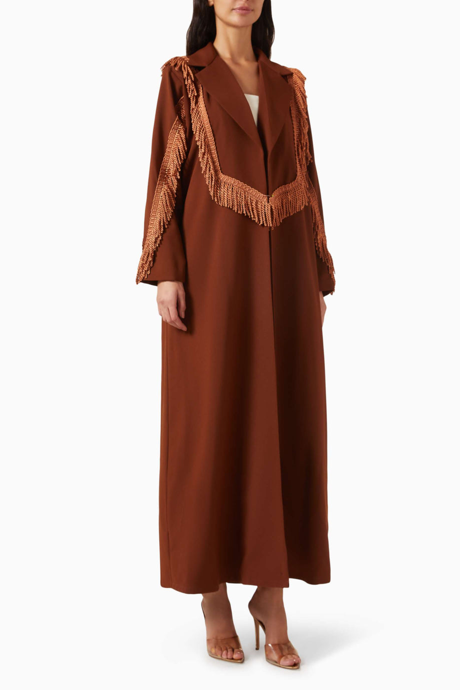 Şık Franje Detaylı Abaya ile Zarif Akşam Şıklığı Yakalayın