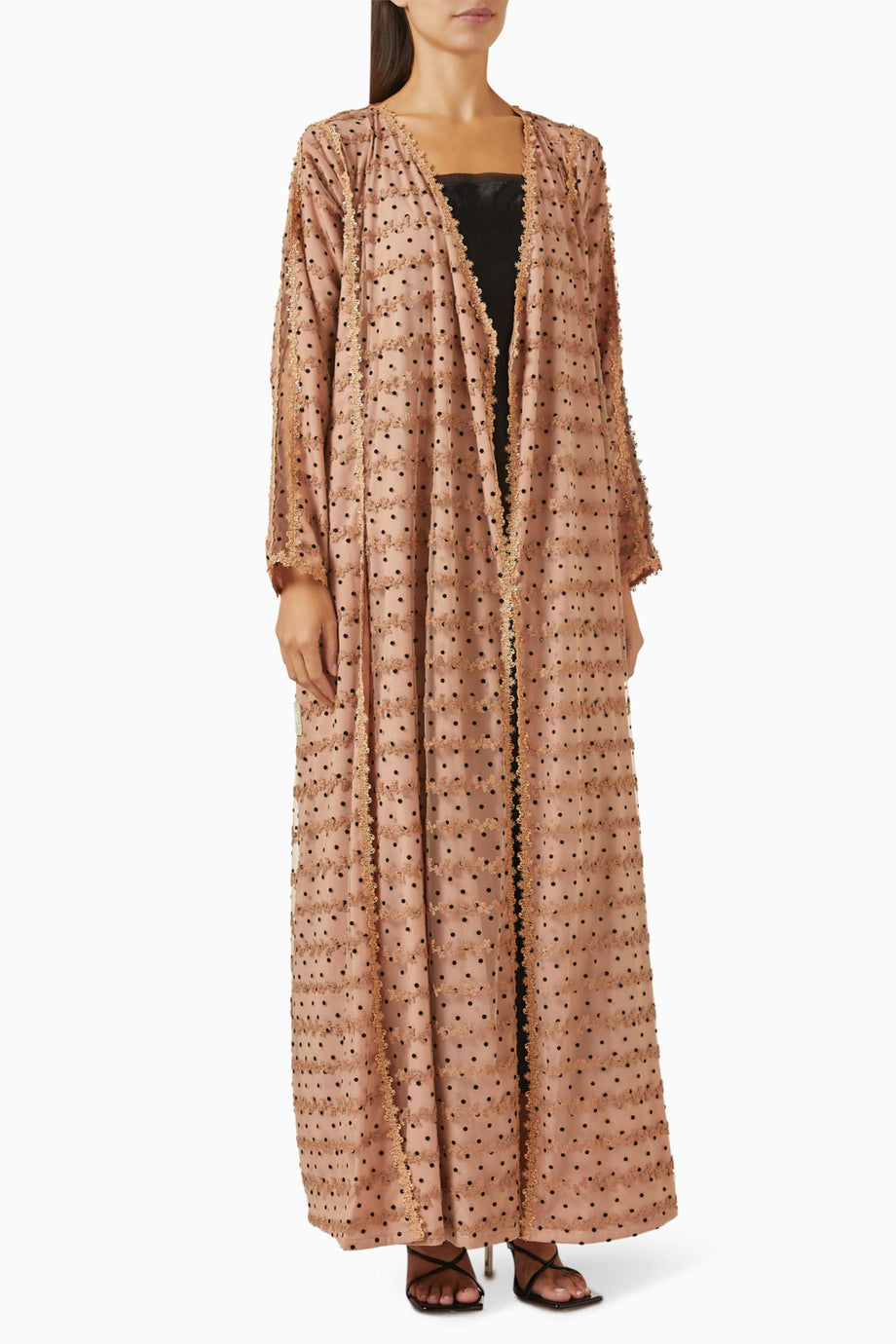 Polka Dot Desenli Abaya Şık ve Rahat Günlük Kullanım için İdeal Seçim