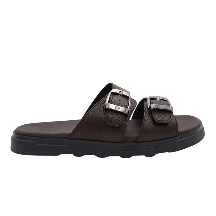 Erkek Paul 1A Koleksiyon Hakiki Deri Koyu Kahverengi Sandalet