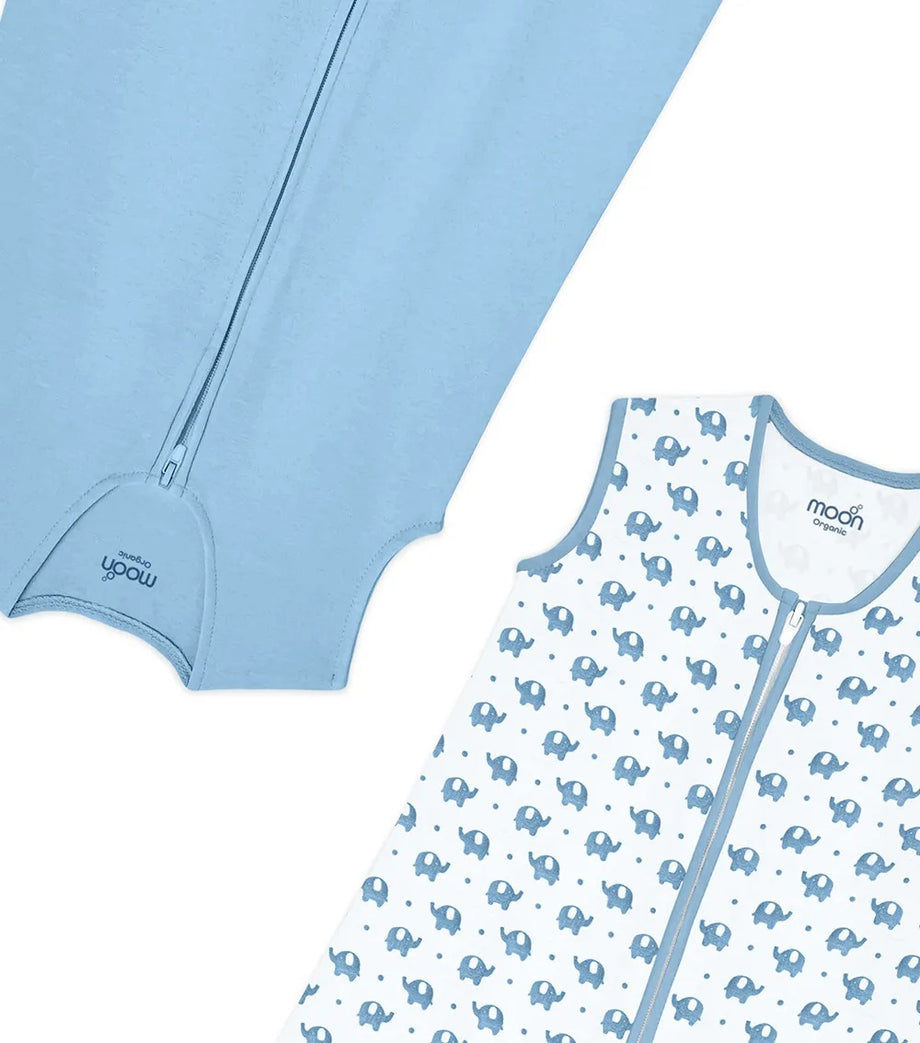 Organik Uyku Tulumu, Elephant Desenli (6-12 Ay)