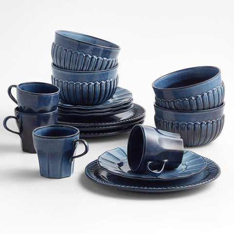 Cove Glazed Indigo Blue 16 Parça Yemek Takımı