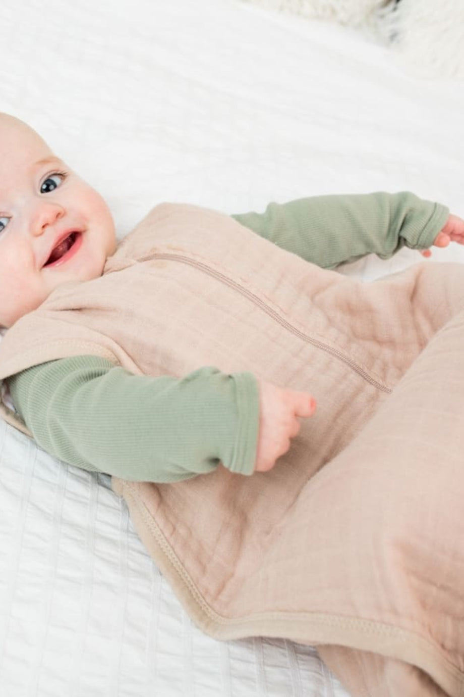 Kum Rengi Müslin Bebek Uyku Tulumu 12-18 Ay