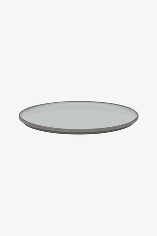 Gri Tabak Kapak 255 mm Modüler Japon Seramik Servis Tabağı