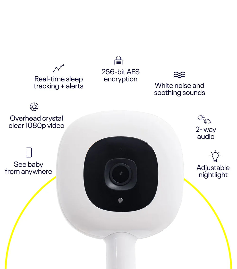 Pro Akıllı Bebek Kamerası ve Duvar Aparatı 1080p, Uyku ve Nefes Takibi, Wi-Fi