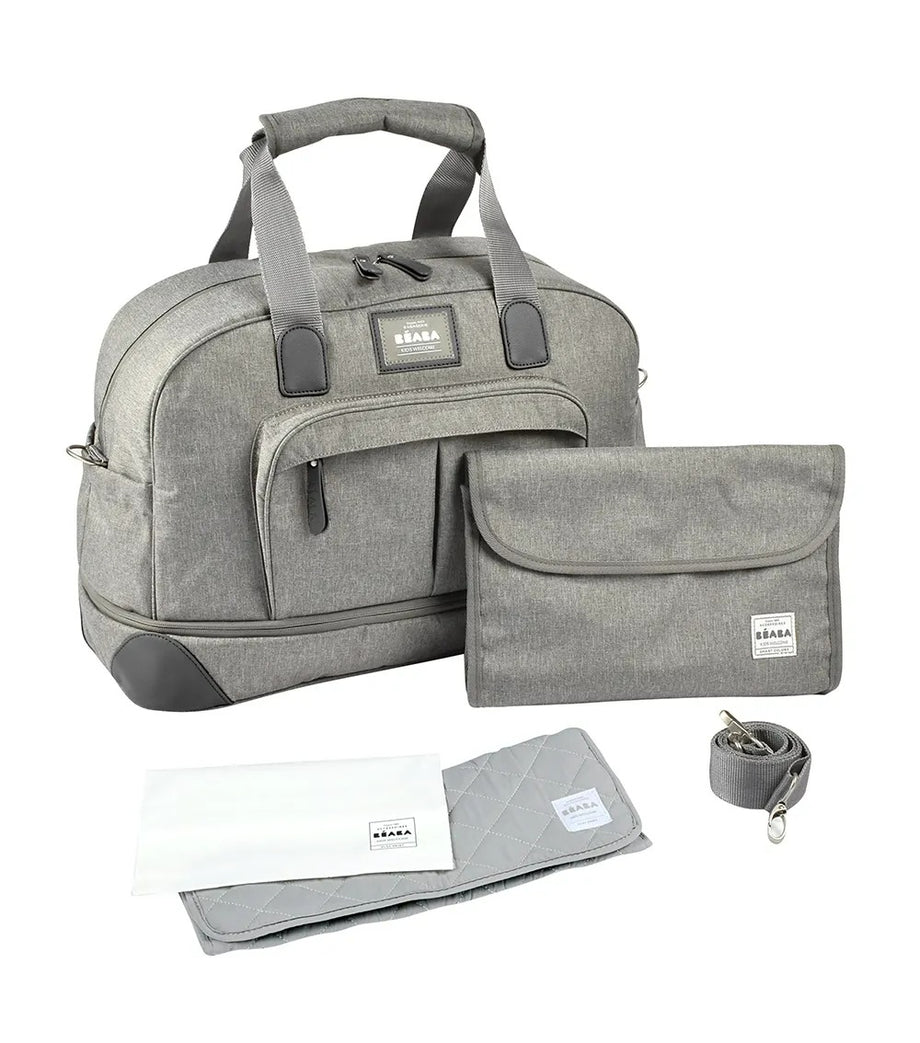 Amsterdam Değiştirme Çantası Heather Grey, Dayanıklı %100 PU Kumaş, Şık ve Fonksiyonel