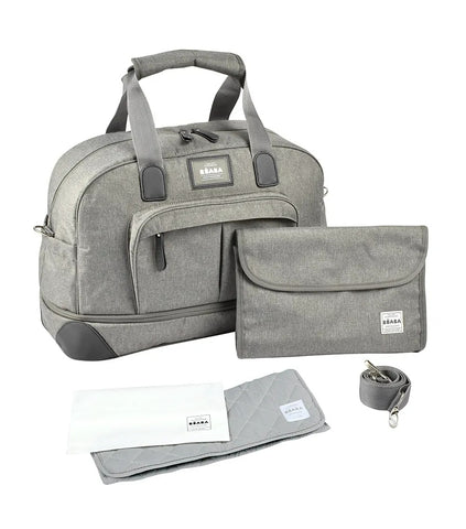 Amsterdam Değiştirme Çantası Heather Grey, Dayanıklı %100 PU Kumaş, Şık ve Fonksiyonel