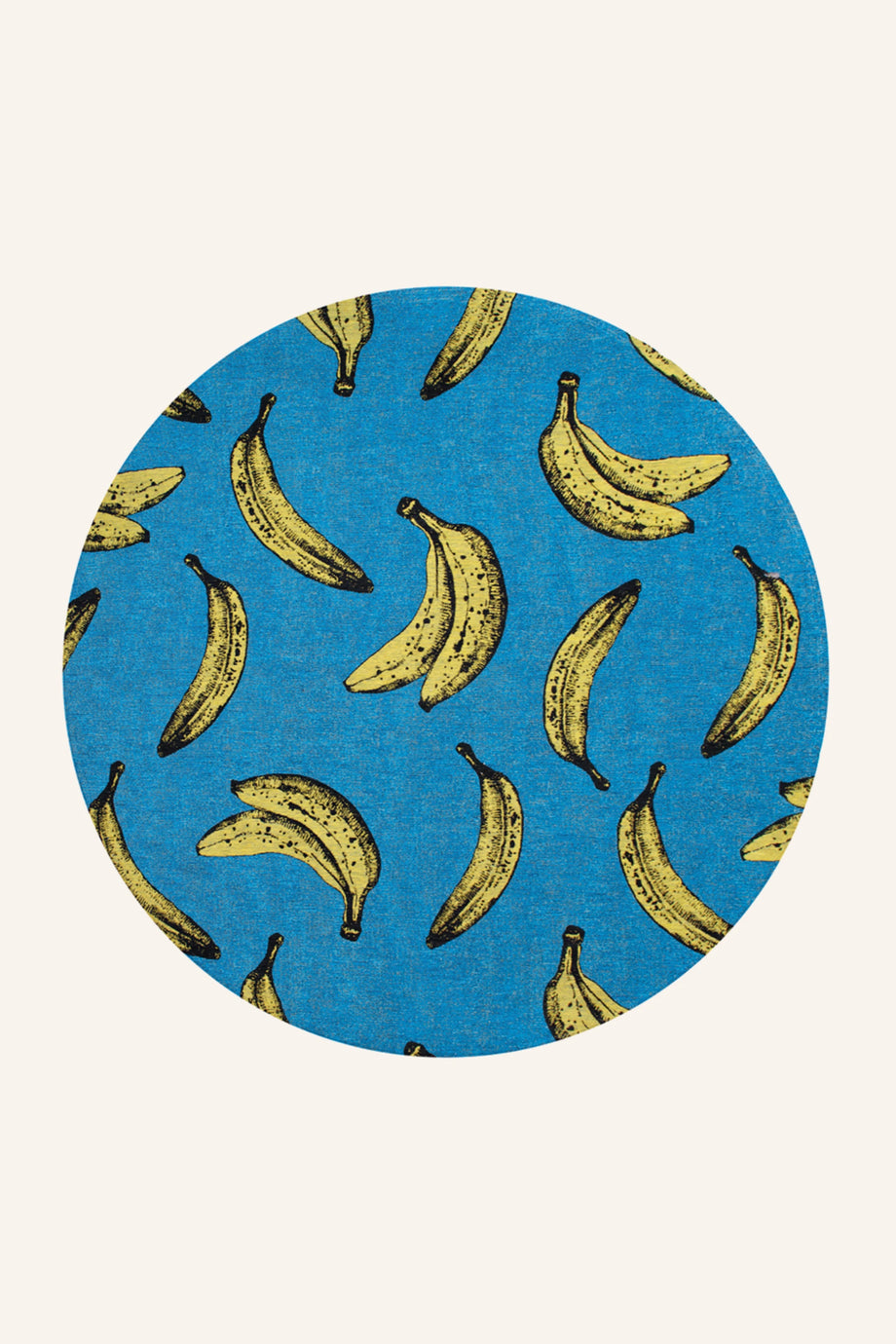 Pop Banana Kaymaz Tabanlı Modern Halı PET Malzeme Zemin Isıtma Uyumlu
