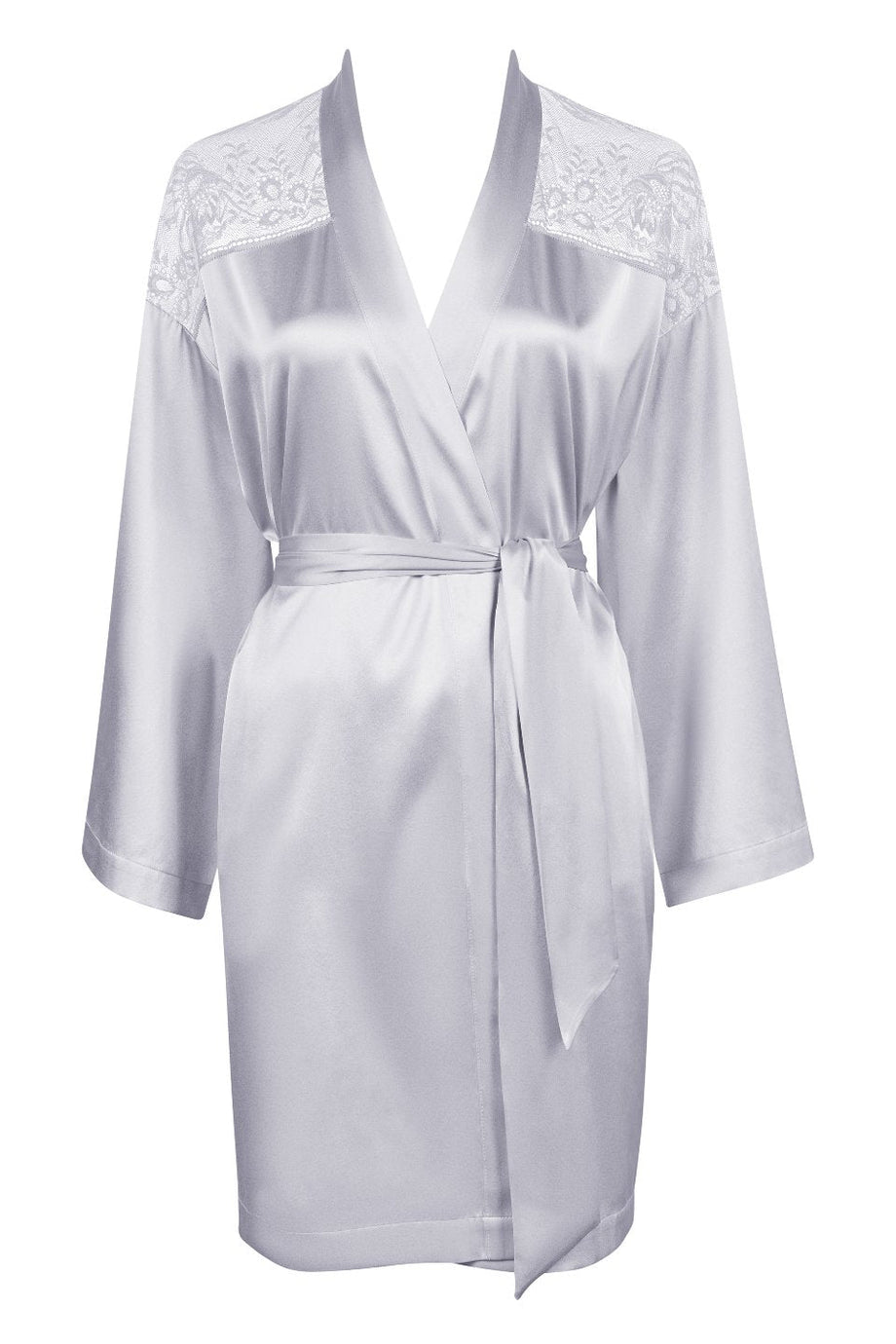 Midnight Whisper Kimono Zarif Seide ve Dantel Detaylı