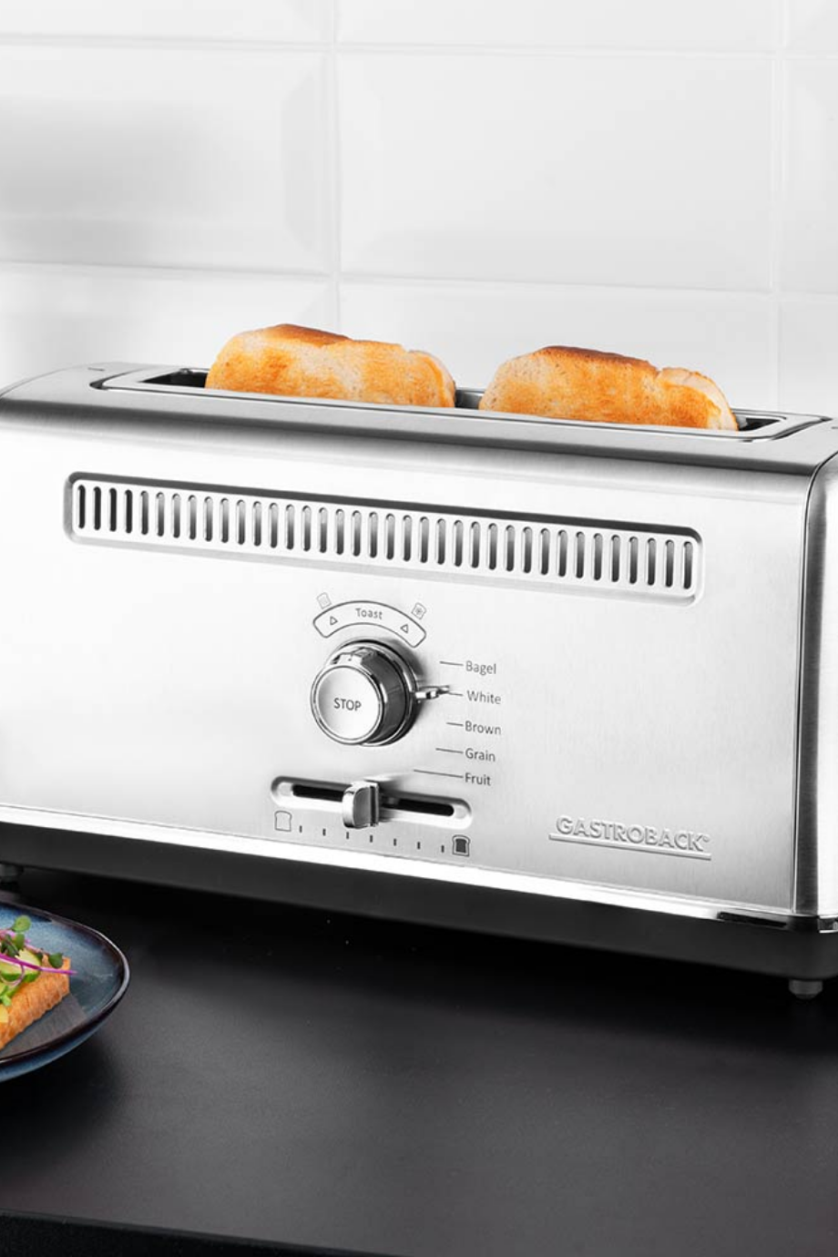 Tasarım Tost Makinesi 4S, Elektronik Kontrol, Uzun Yuvalı & Otomatik