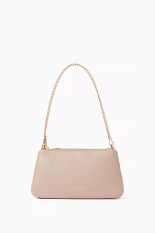 Grace Pochette Deri Çanta, Kabartmalı Logo, Zincir Askılı & Şık Tasarım