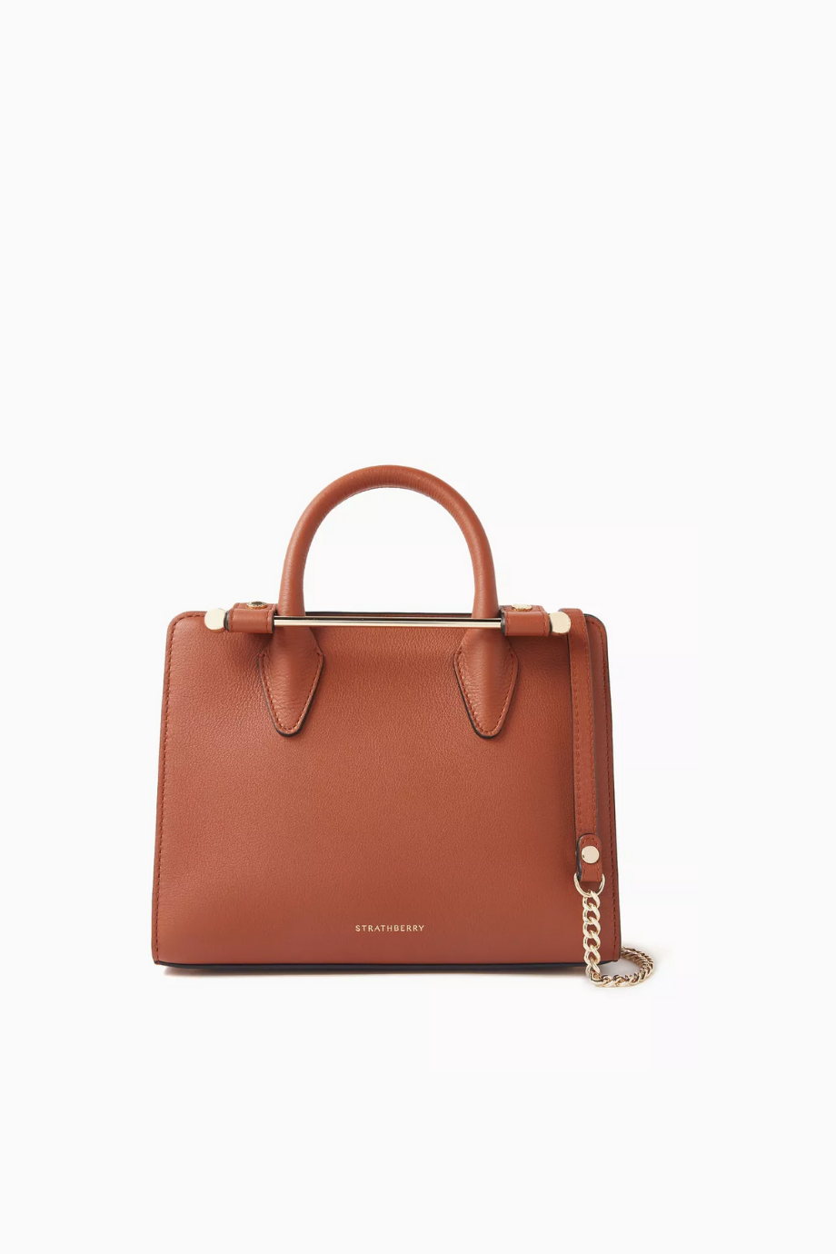 Nano Tote Çanta, Şık & Yapılandırılmış, Metal Detaylı, Dana Derisi