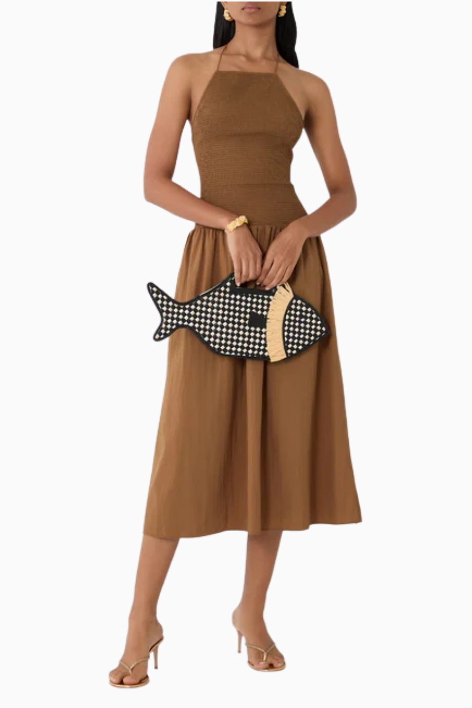 Cleo Fish Basket Bag, Balık Sepeti Çanta, Rafya, Gündüz ve Plaj Kullanımı