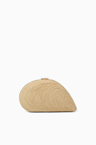 Bridget Oyster Shell Raffia Metal El Çantası, Simkhai, Yaz Şıklığı