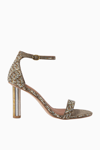 Perspex 90 Crystal Houndstooth Sandals, 90mm Topuk ve Zarif Tasarım
