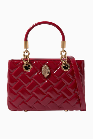 Square Kensington Bag, Rugan Deri, Şık ve Yapılandırılmış Tasarım