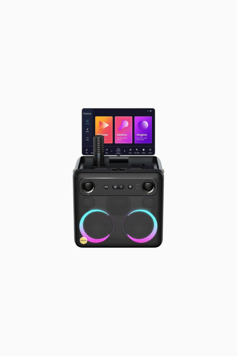 Ikarao X2 Akıllı Parti Hoparlörü, 600W, Ekranlı, Wi-Fi, Mikrofonlu