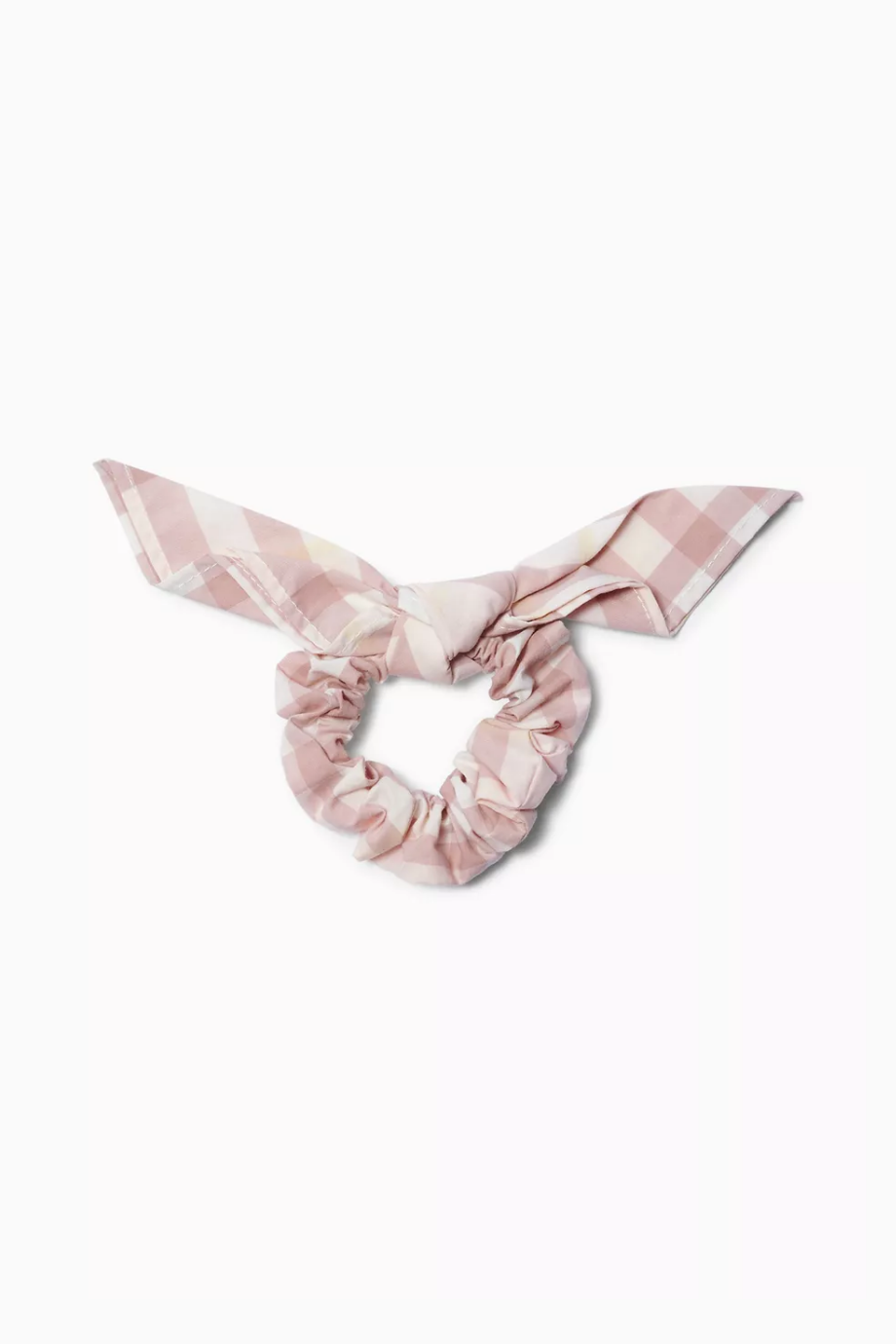 Pamuklu Kareli Saç Tokası, Fiyonk Detaylı & Şık