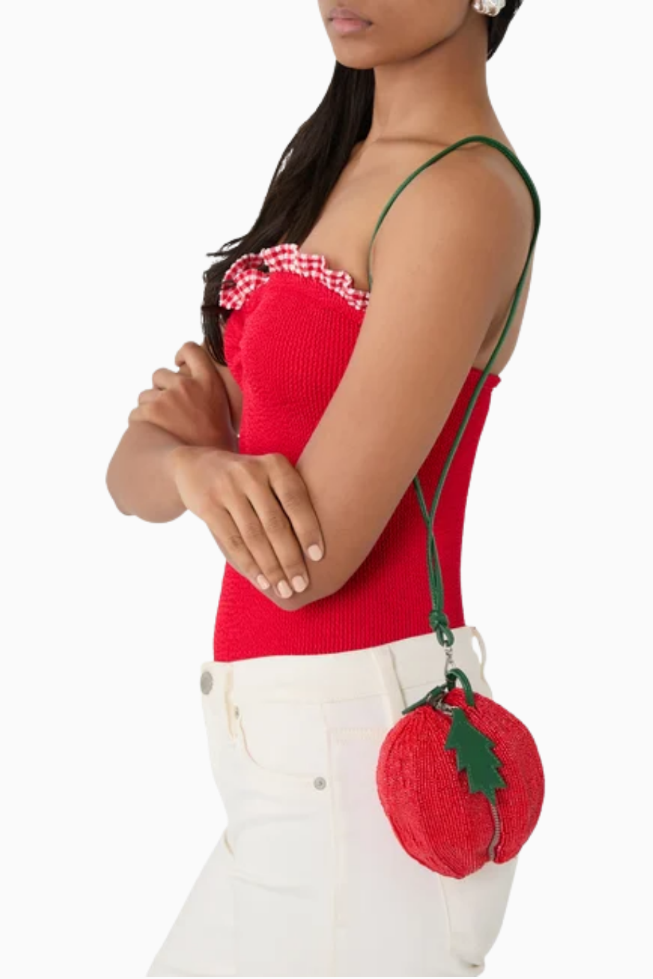 Campari Beaded Bag, Mini Çapraz Askılı Boncuklu Çanta, Şık ve Göz Alıcı