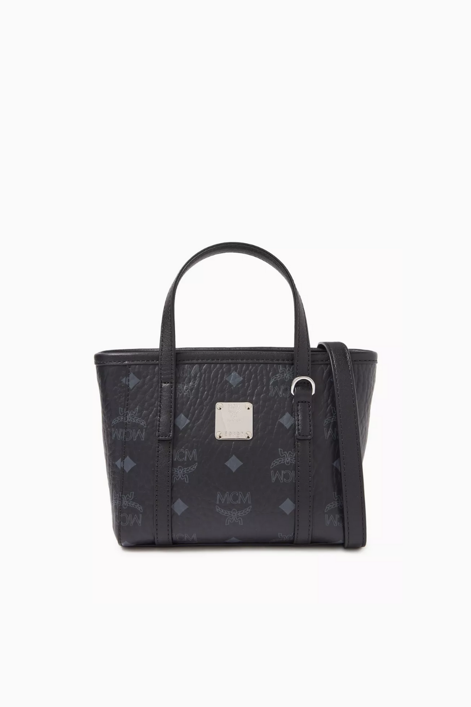Mini Toni Shopper Tote, Visetos Kanvas & Nappa Deri Detaylı