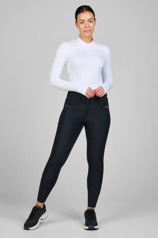 Laure FlexTec Leather Lüks Yüksek Bel Kadın Binici Pantolonu